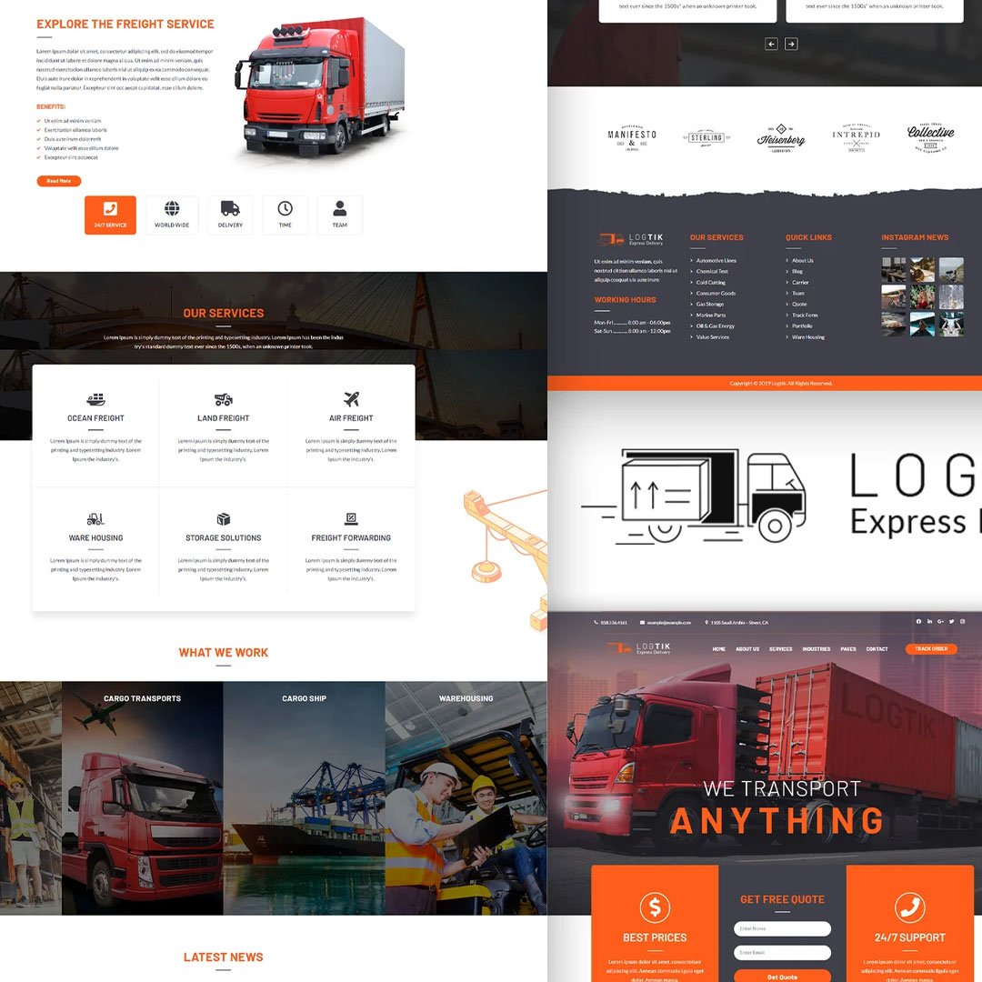 Logtik - WP Logistics, Cargo Transportation Theme